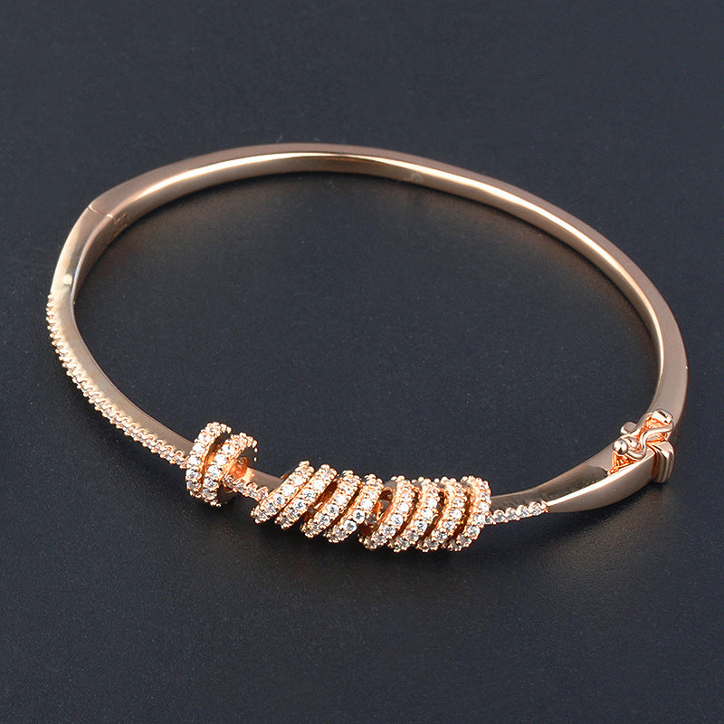 Diamond 18k Plated Sterling Silver Bracelet