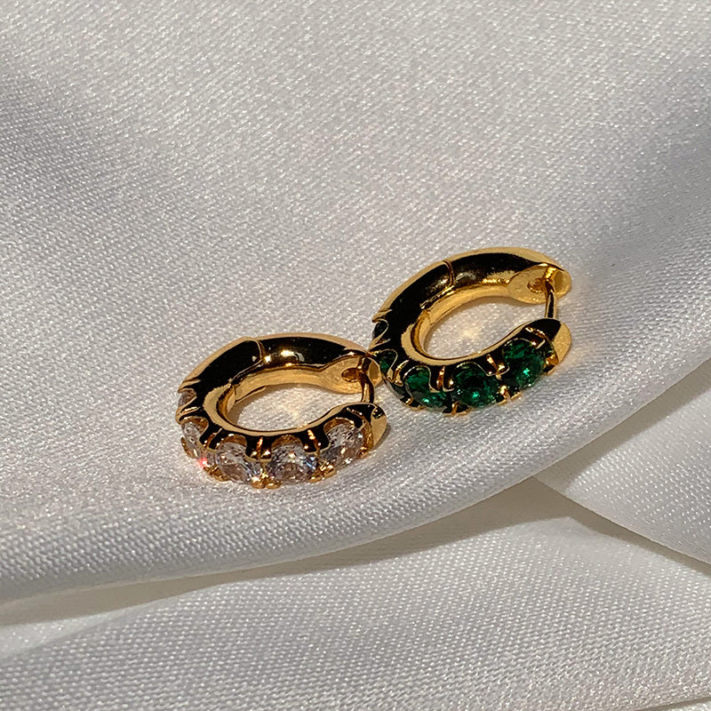 Gold Plated Gem Earrings
