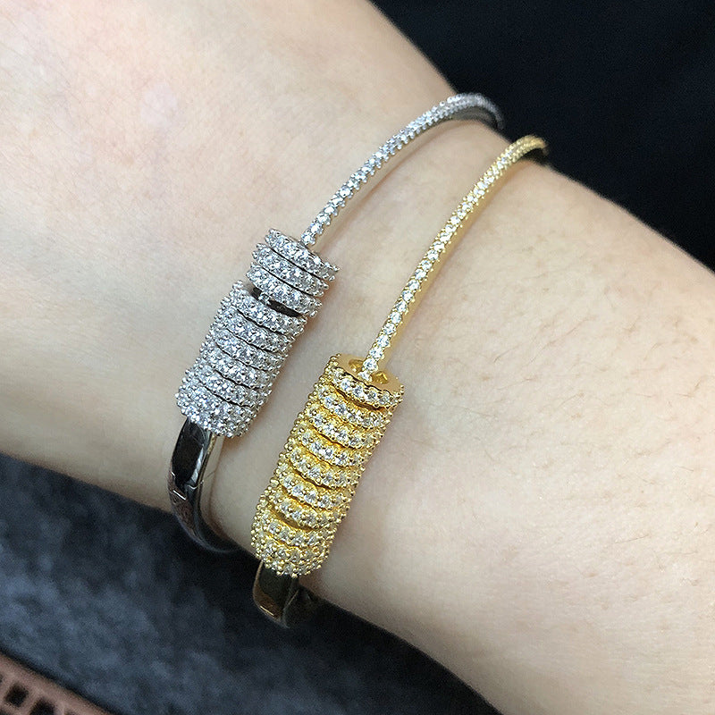 Diamond 18k Plated Sterling Silver Bracelet