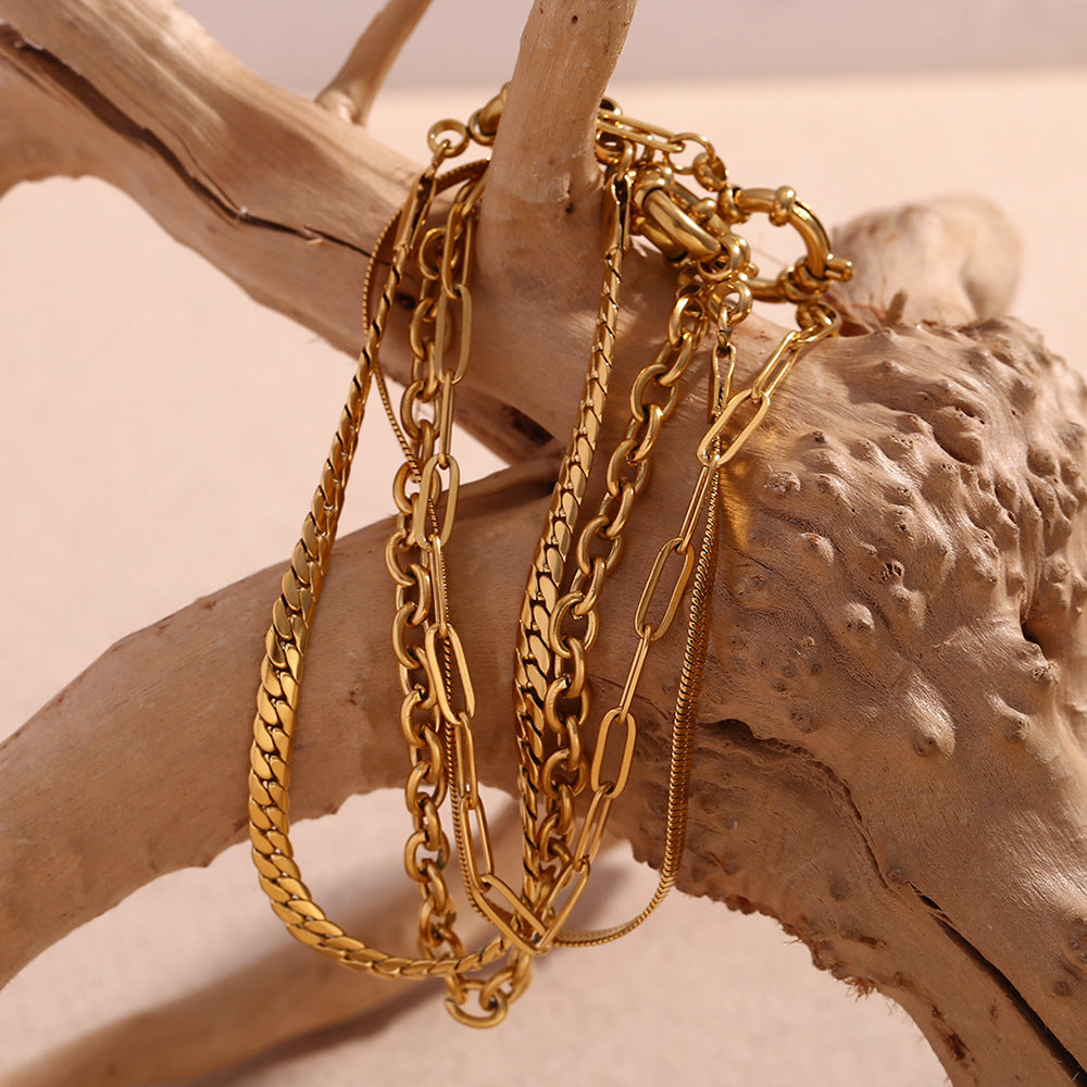 18K Gold Plated Slingshot Buckle Bracelet