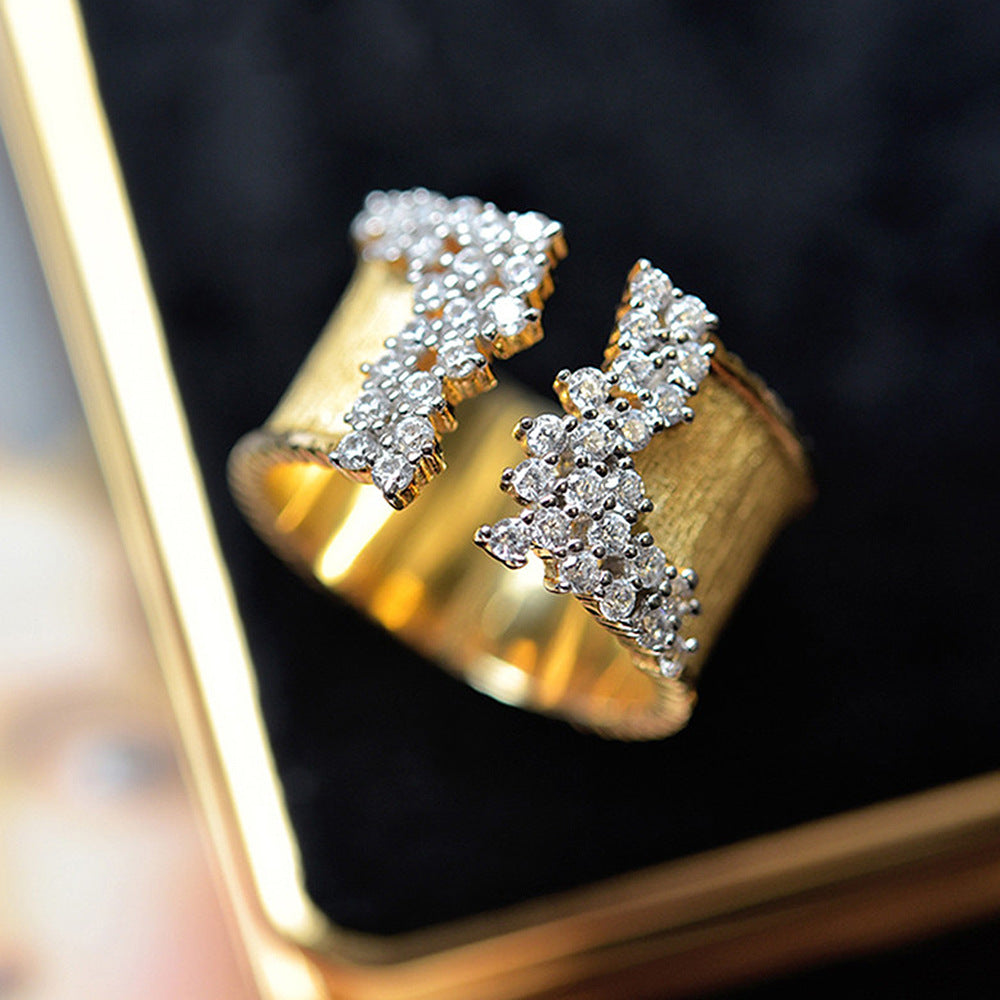 Cluster Zircon Ring