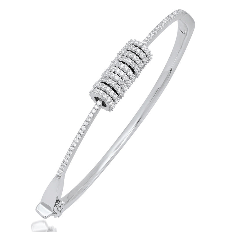 Diamond 18k Plated Sterling Silver Bracelet