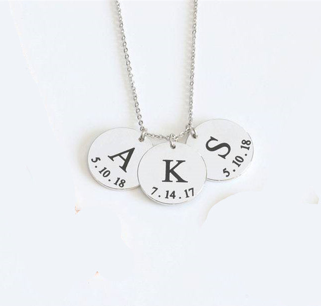 Personalized Letter Plaque Necklace