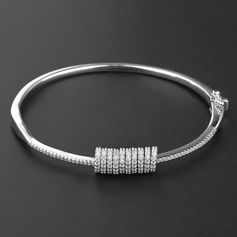 Diamond 18k Plated Sterling Silver Bracelet