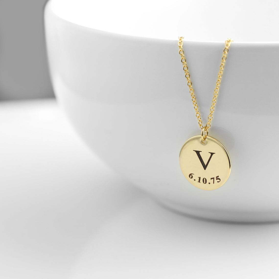Personalized Letter Plaque Necklace