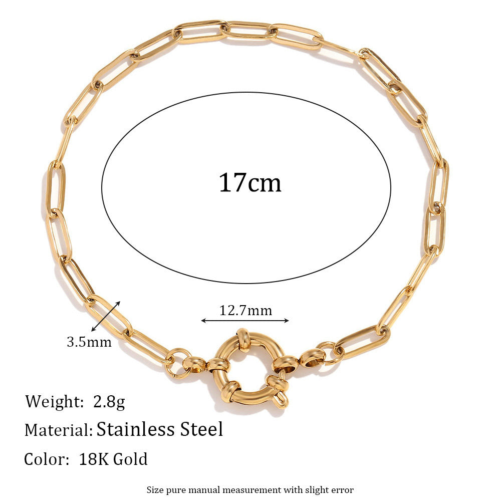 18K Gold Plated Slingshot Buckle Bracelet