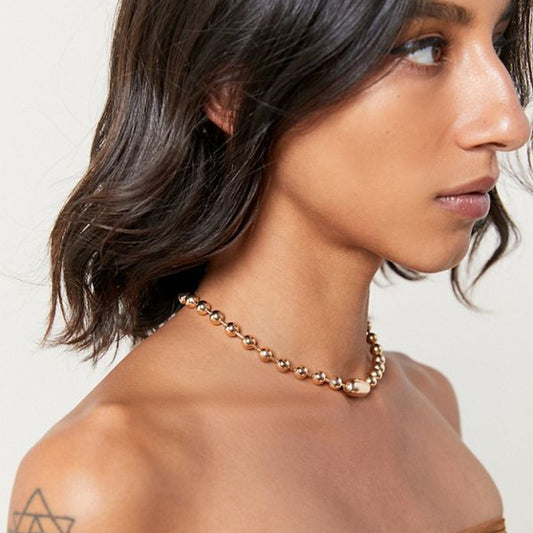 Gold Ball Chain Necklace