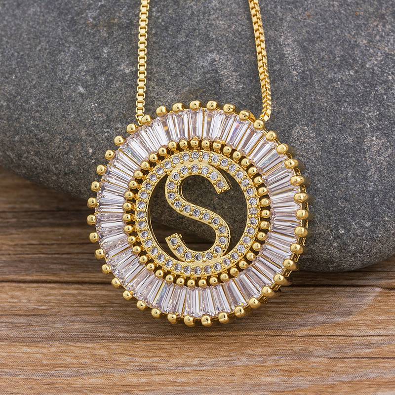 Sunbeam Initial Pendant Necklace