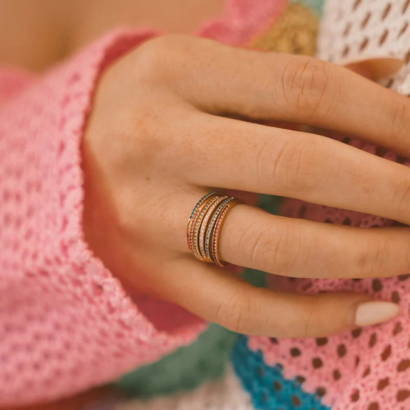 Gem Stone Stackable Rings