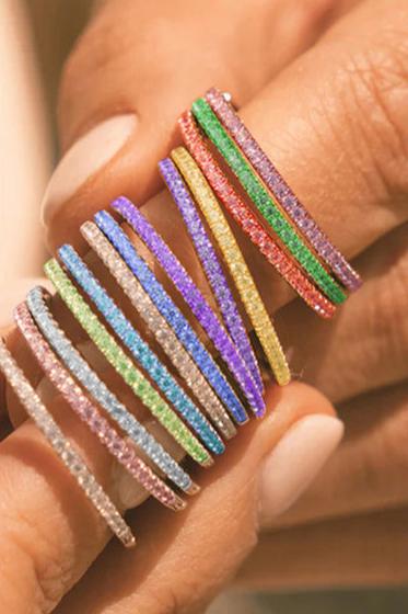 Gem Stone Stackable Rings