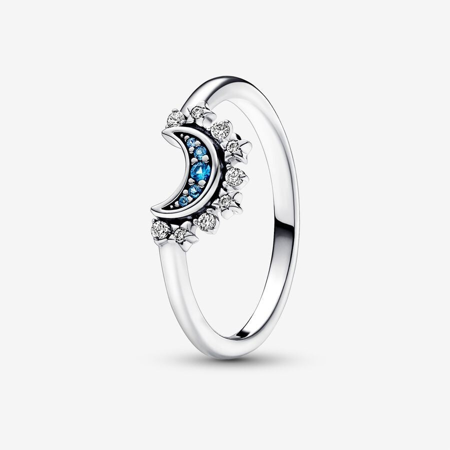 Rising Sun & Shining Blue Moon Dual Tone Ring