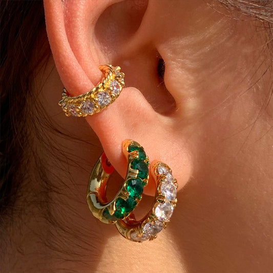 Gold Plated Gem Earrings