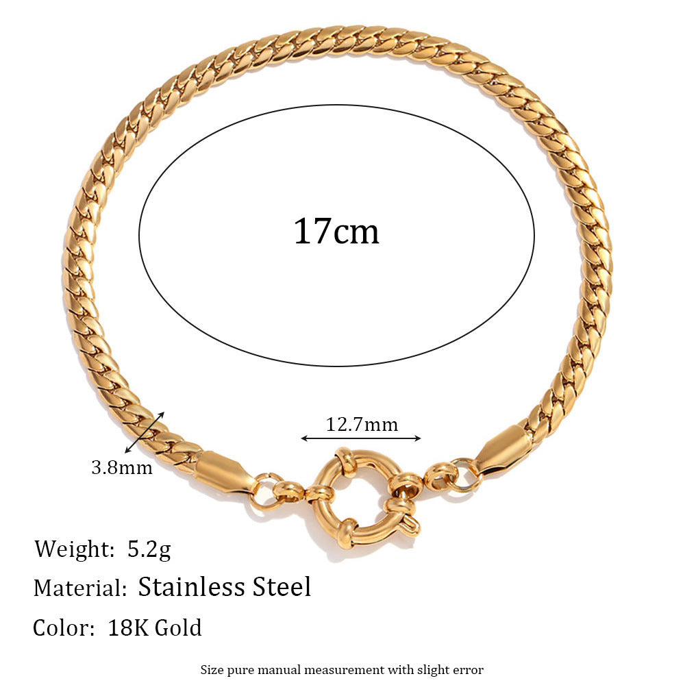 18K Gold Plated Slingshot Buckle Bracelet