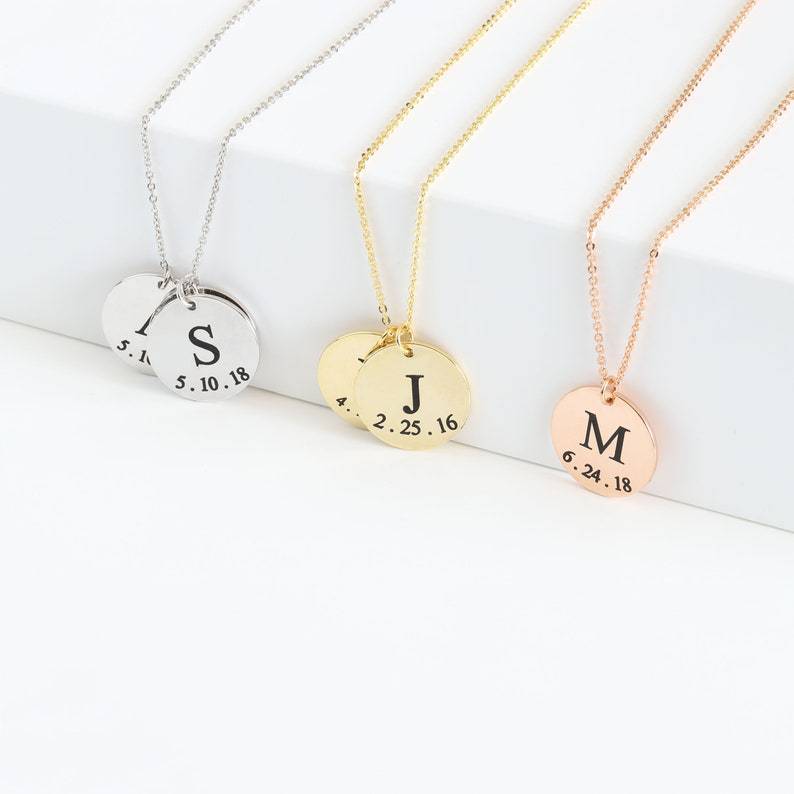 Personalized Letter Plaque Necklace
