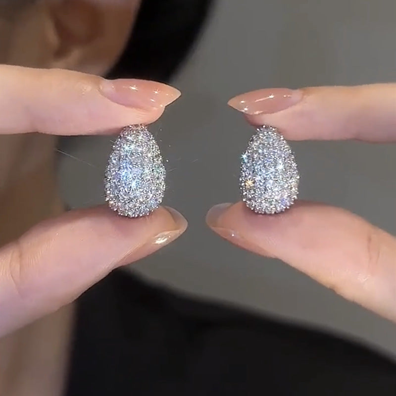 Pavé Teardrop Earrings