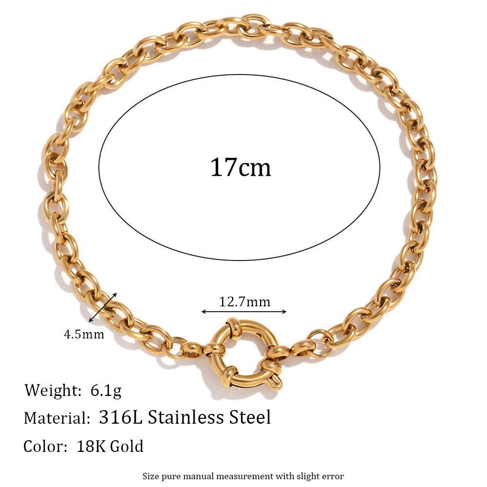 18K Gold Plated Slingshot Buckle Bracelet