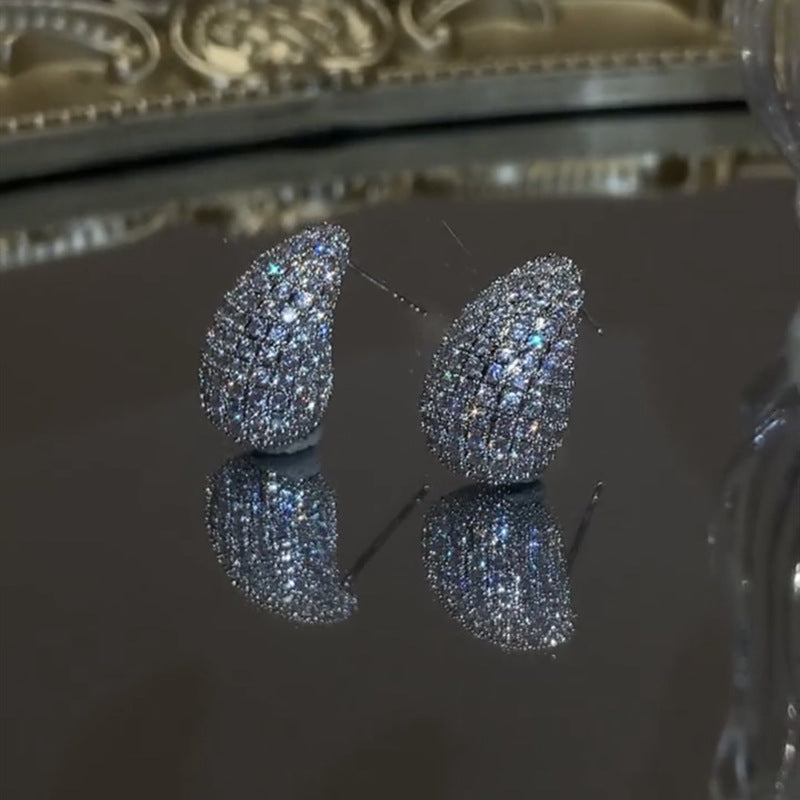 Pavé Teardrop Earrings