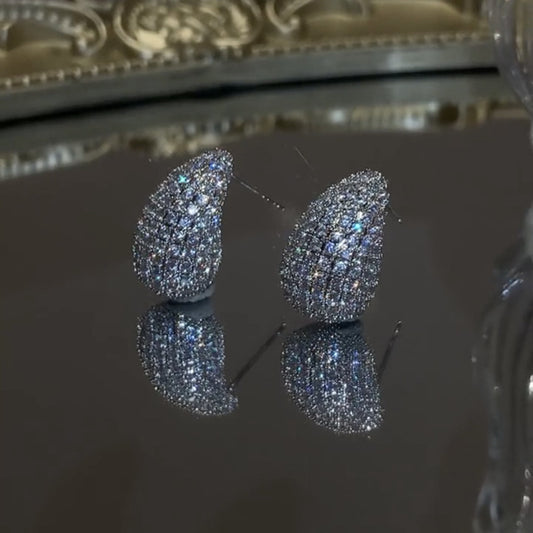 Pavé Teardrop Earrings