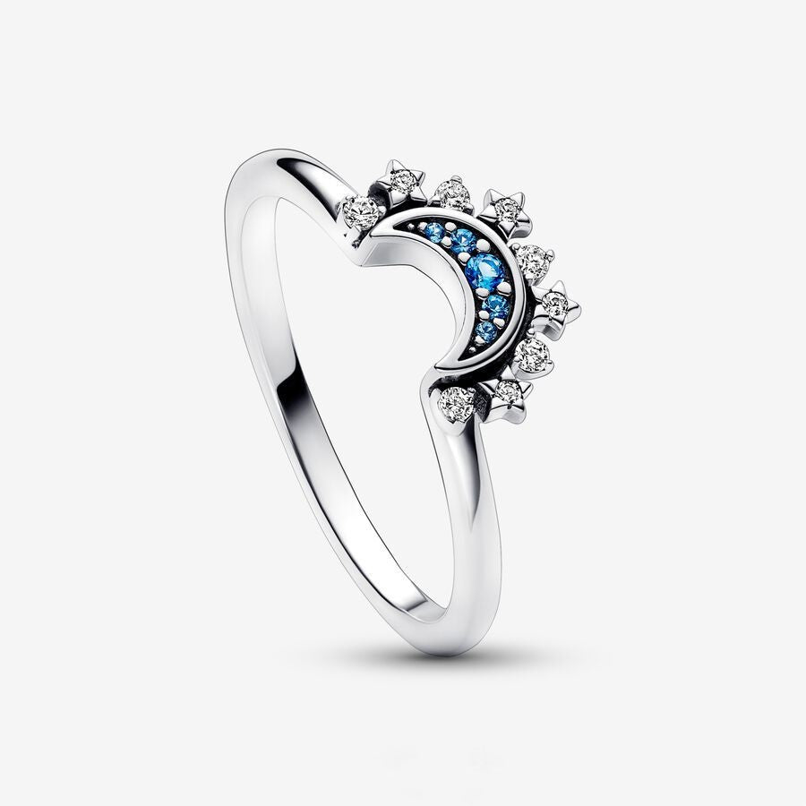 Rising Sun & Shining Blue Moon Dual Tone Ring