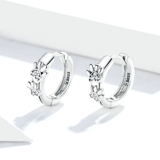 Perfect Friend Paw Sterling Earrings