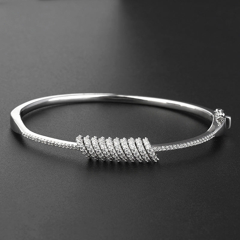 Diamond 18k Plated Sterling Silver Bracelet