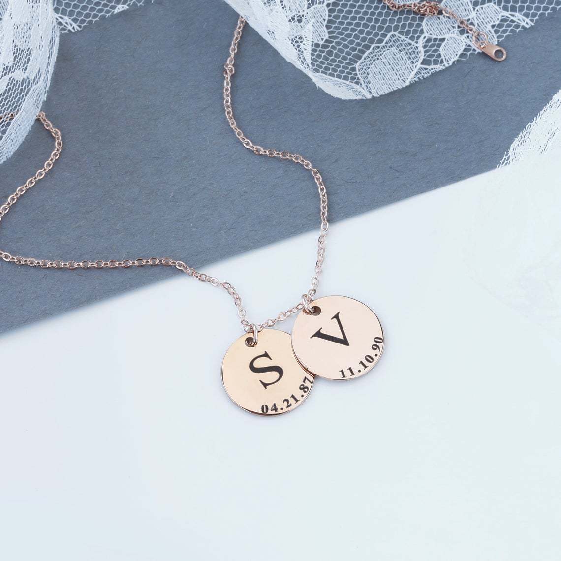 Personalized Letter Plaque Necklace