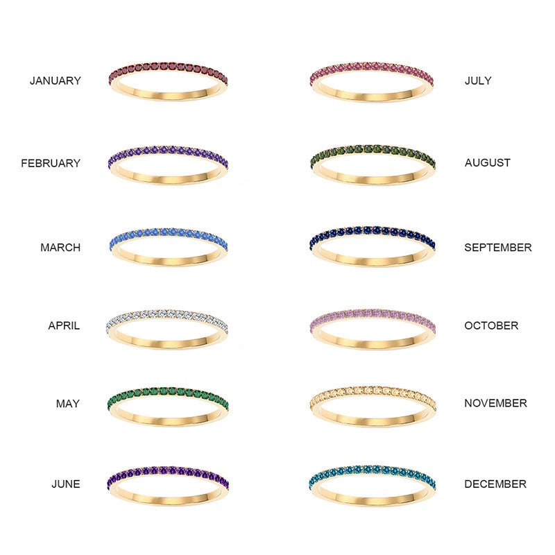 Gem Stone Stackable Rings