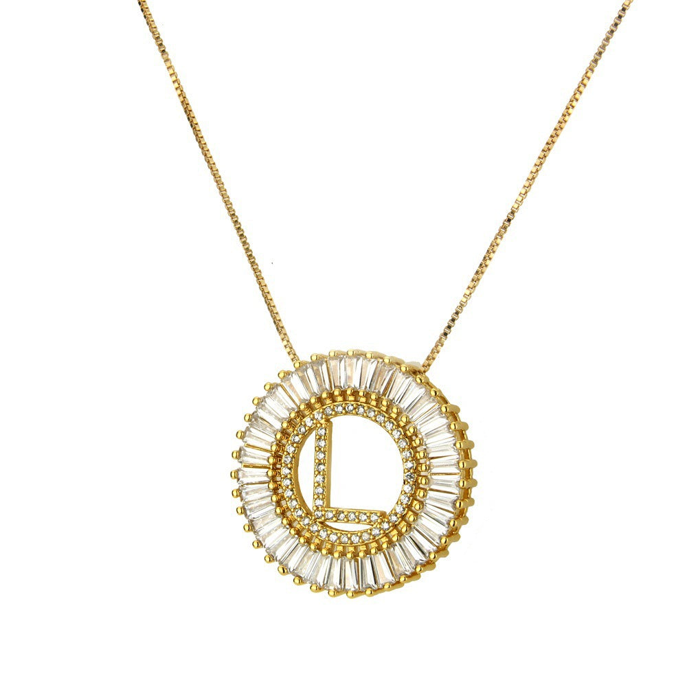 Sunbeam Initial Pendant Necklace