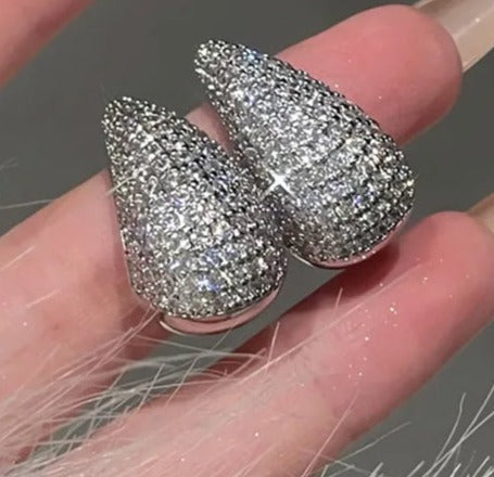 Pavé Teardrop Earrings