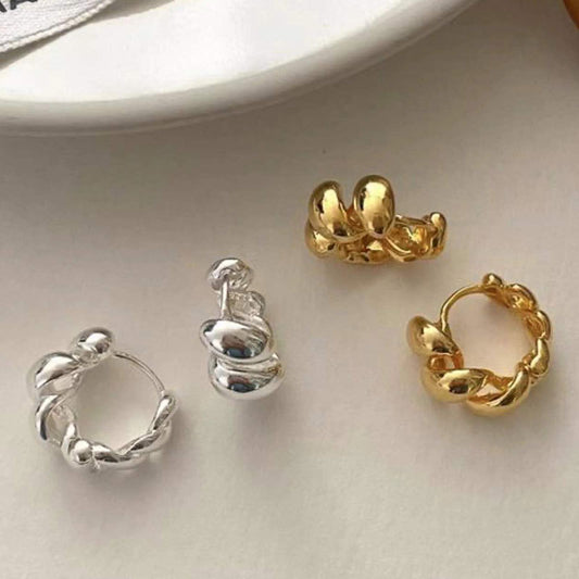Sterling Silver Ribbon Twists Earrings