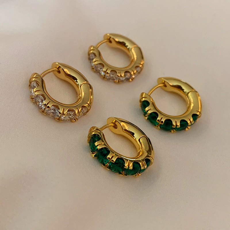 Gold Plated Gem Earrings