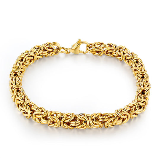 Gold Overlay Titanium Bracelet