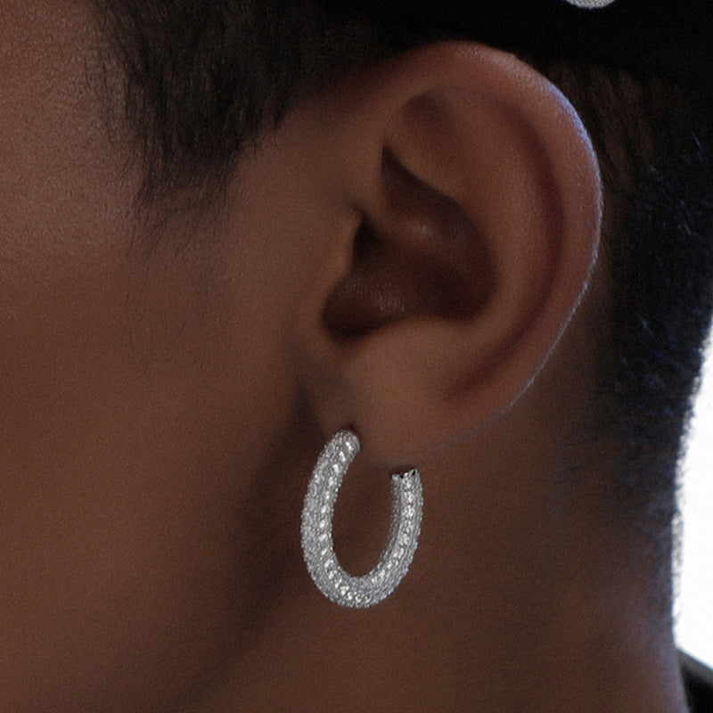 All Occasion Hoops Inlaid with Zircon