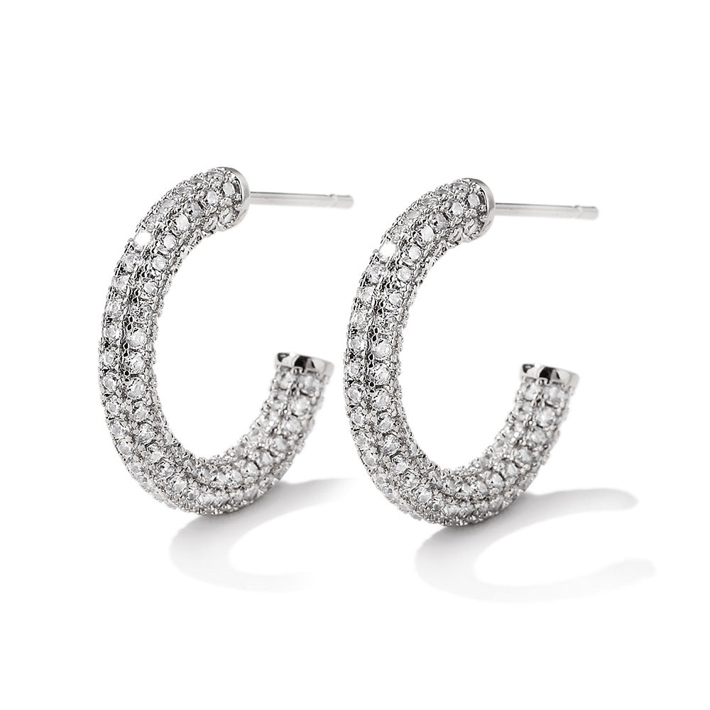 All Occasion Hoops Inlaid with Zircon