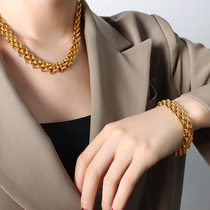Triple Rolo Design Bracelet