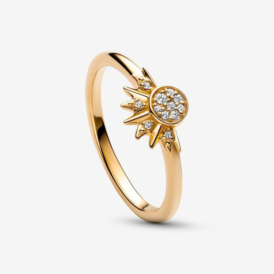Rising Sun & Shining Blue Moon Dual Tone Ring