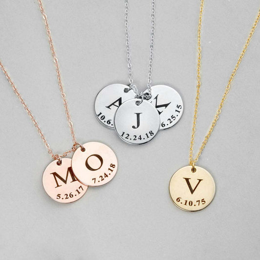 Personalized Letter Plaque Necklace