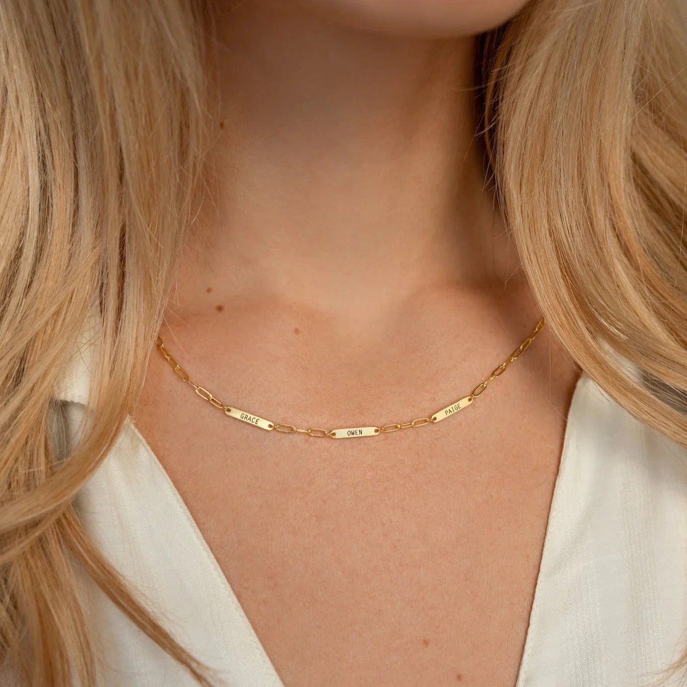Personalized 3 Bar Name Necklace