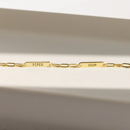 Personalized 3 Bar Name Necklace