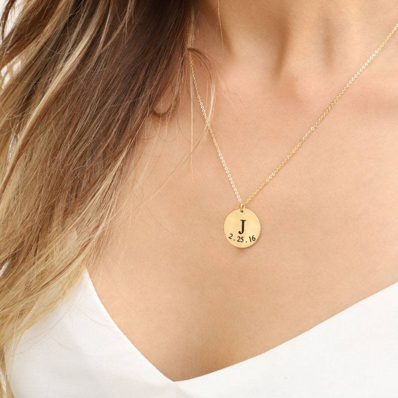 Personalized Letter Plaque Necklace