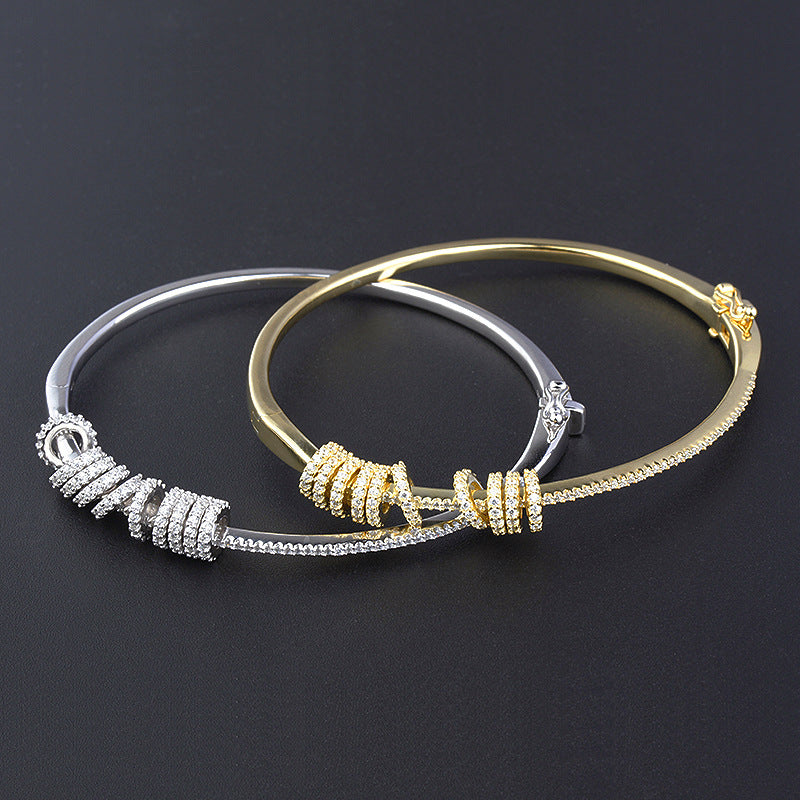 Diamond 18k Plated Sterling Silver Bracelet