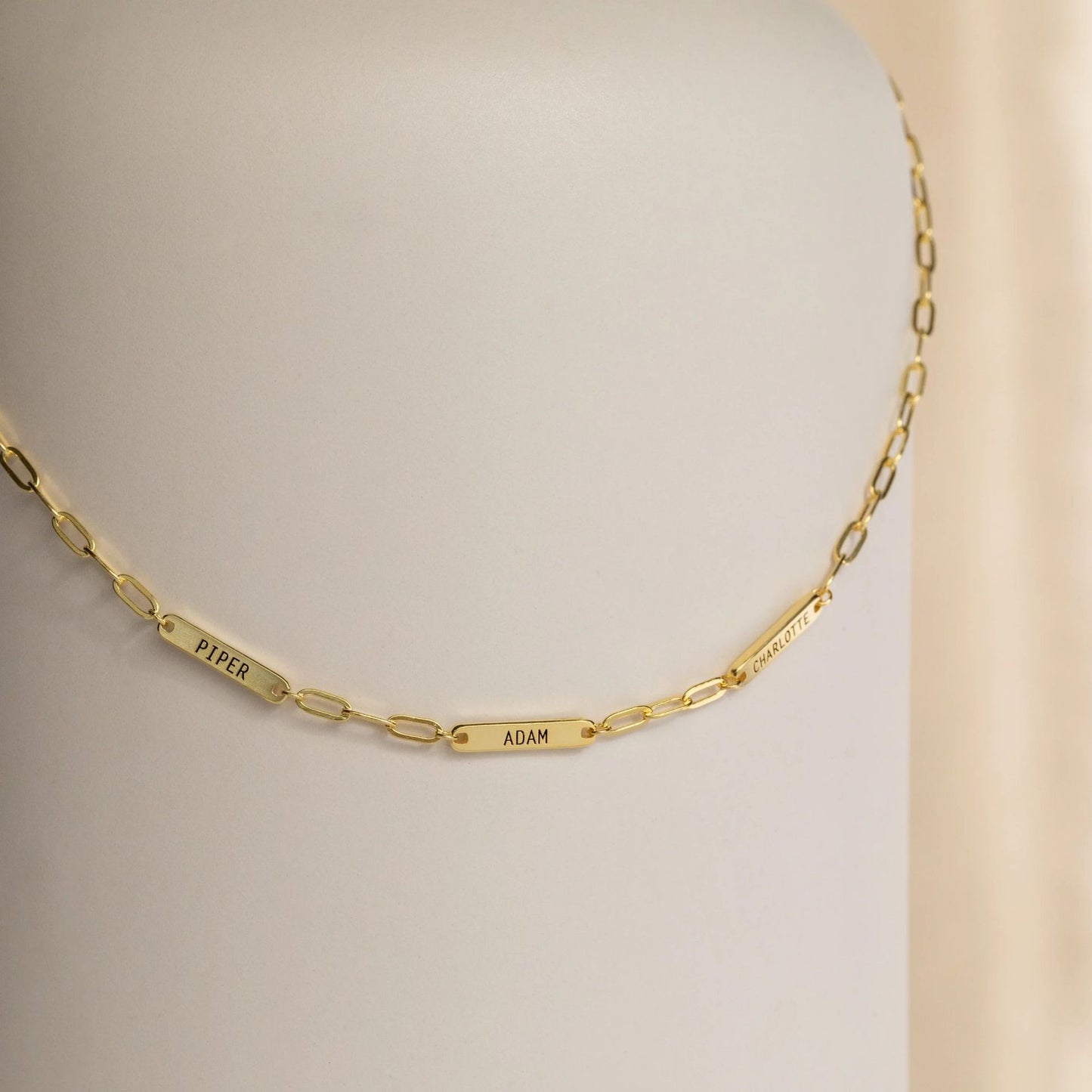Personalized 3 Bar Name Necklace