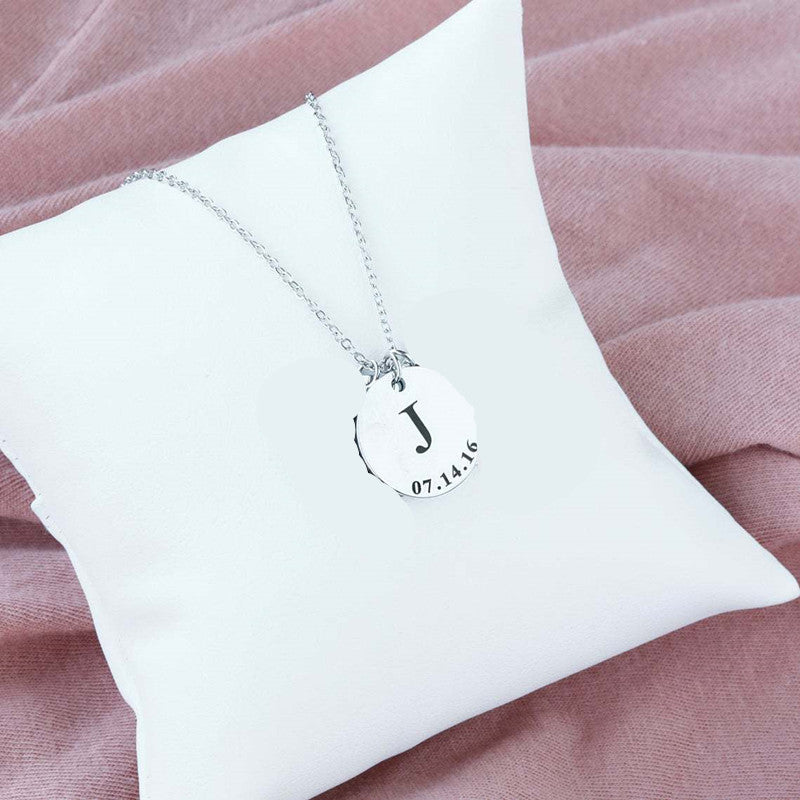 Personalized Letter Plaque Necklace