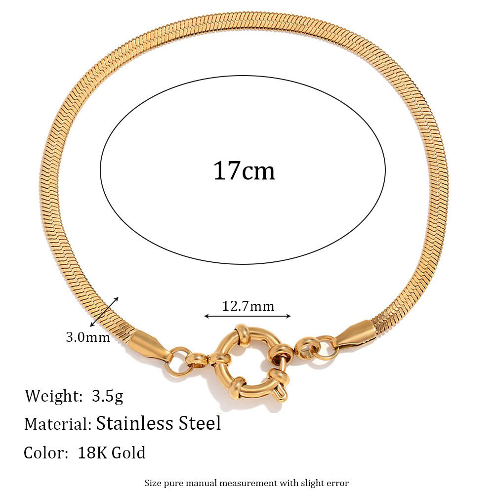 18K Gold Plated Slingshot Buckle Bracelet