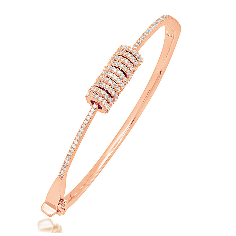 Diamond 18k Plated Sterling Silver Bracelet